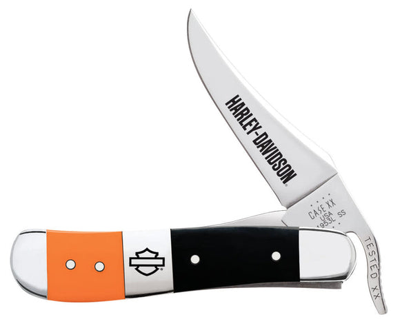 Case xx Knives Harley-Davidson Orange & Russlock Stainless Knife