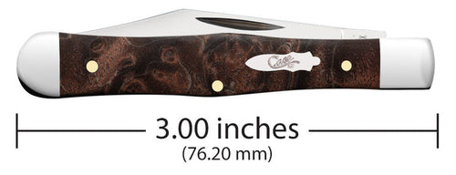 Case Smooth Brown Maple Burl Wood Small Swell Center Jack