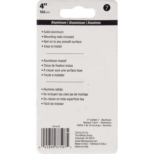 Hillman Nail-On House Number 7 Aluminum